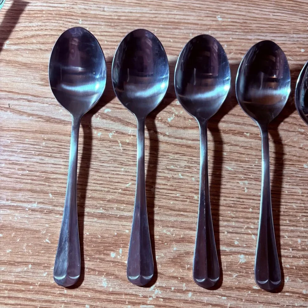 6 Teaspoons Oxford Hall Sagamore Japan Stainless Flatware Satin Steel